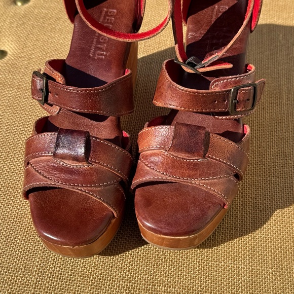 Bed Stu Alba Leather Heeled Sandal Size 7.5 - Picture 6 of 16